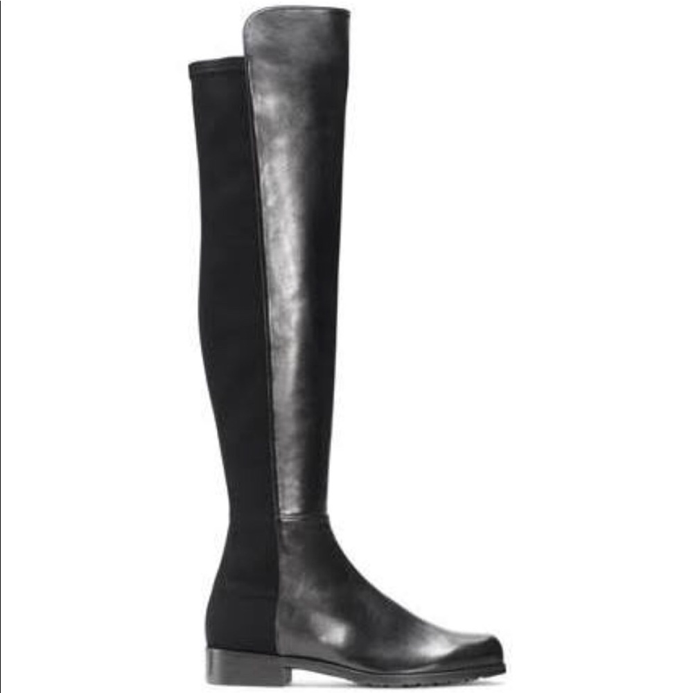 Stuart Weitzman 5050 Boot, Black Nappa Leather 8.5